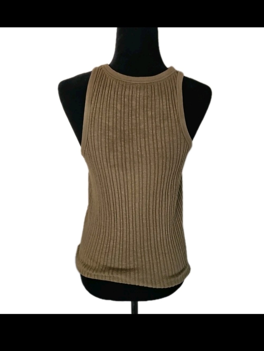 Faherty Olive Ribbed Tank Top - Picture 6 of 12